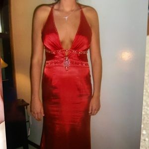 Tony Bowls Le Gala size 10 red ballroom gown or prom dress